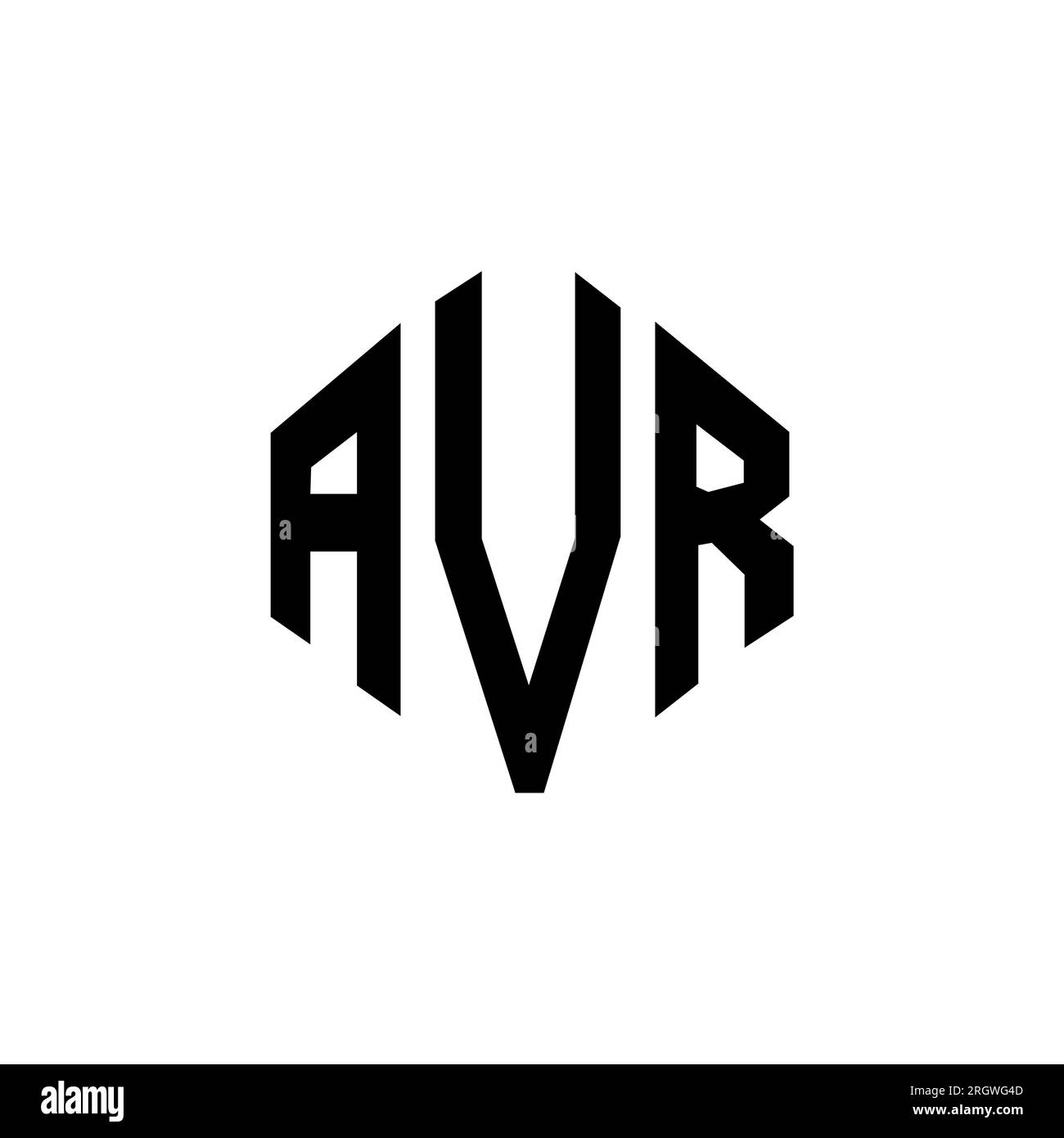AVR letter logo design with polygon shape. AVR polygon and cube shape ...