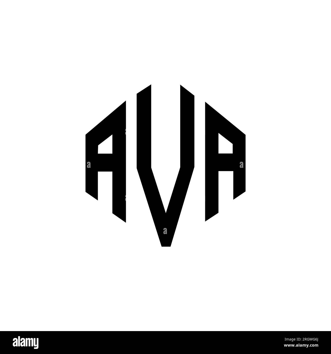 AVA letter logo design with polygon shape. AVA polygon and cube shape ...