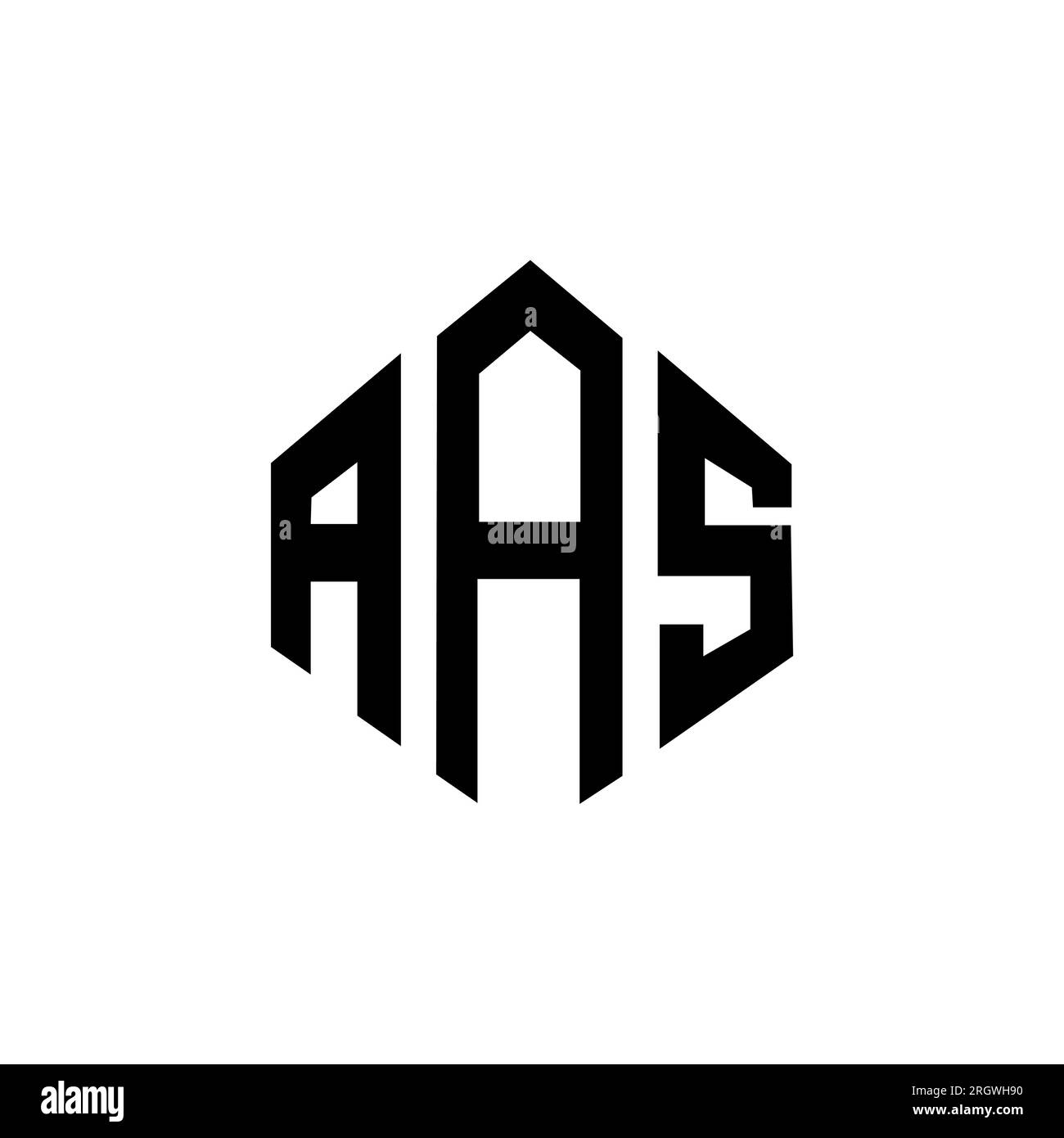 AAS letter logo design with polygon shape. AAS polygon and cube shape