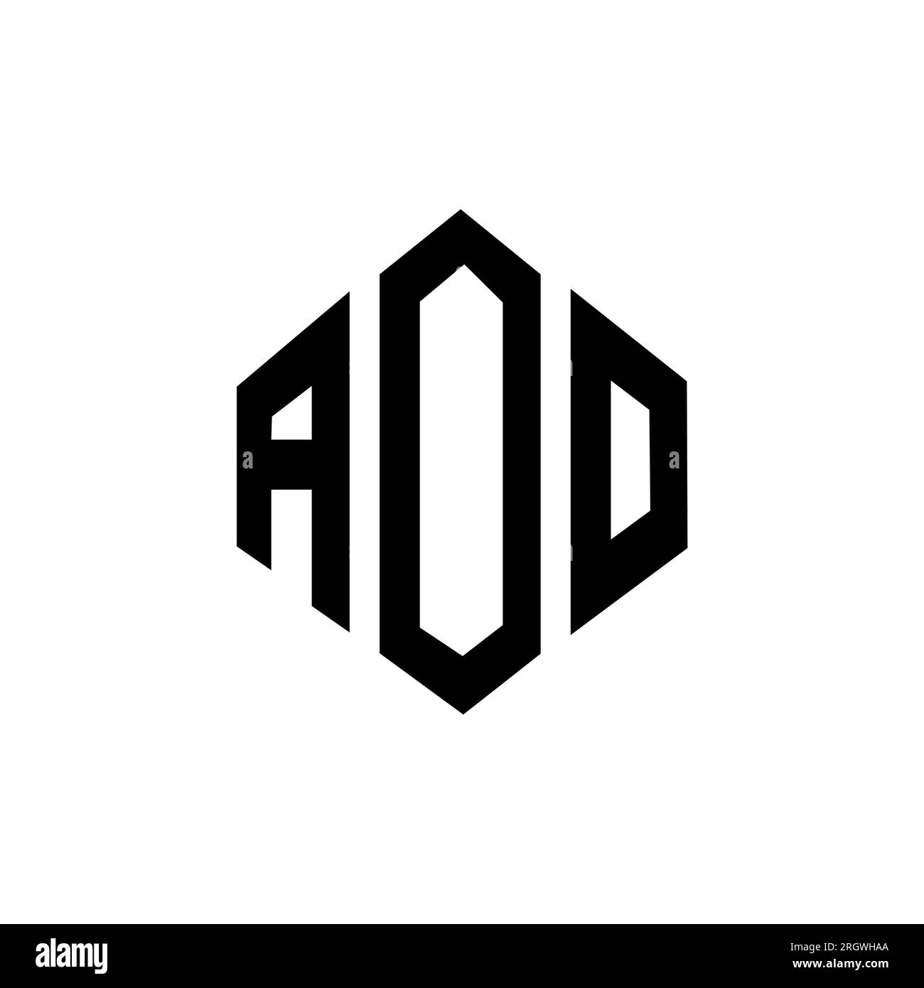 AOO letter logo design with polygon shape. AOO polygon and cube shape ...