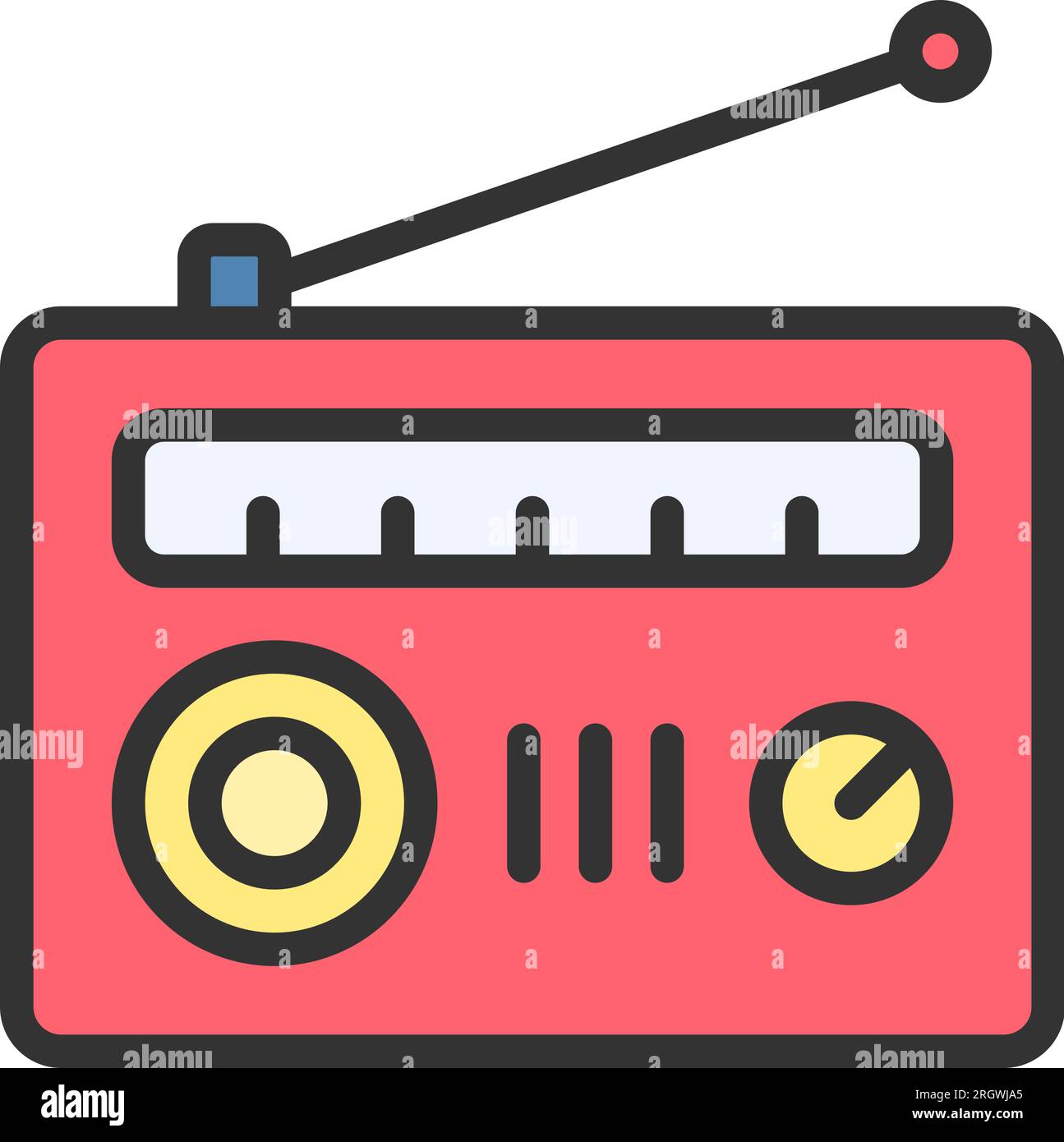 Radio Icon image. Suitable for mobile application. Stock Vector
