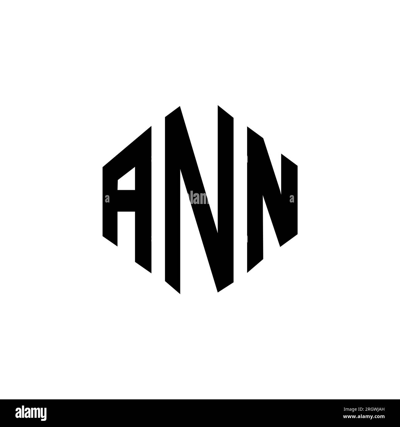 ANN letter logo design with polygon shape. ANN polygon and cube shape ...