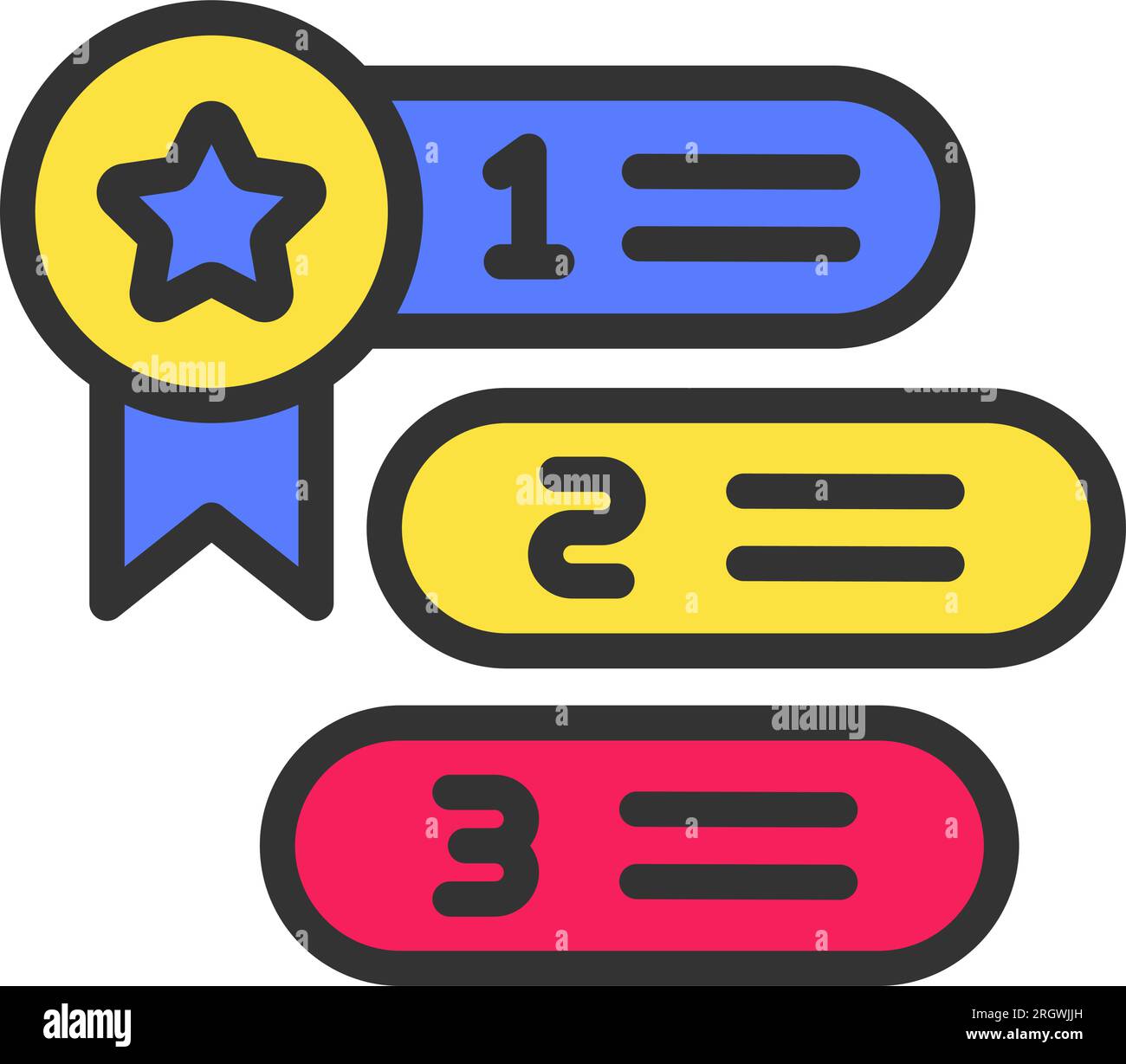 Ranking Icon image. Suitable for mobile application. Stock Vector