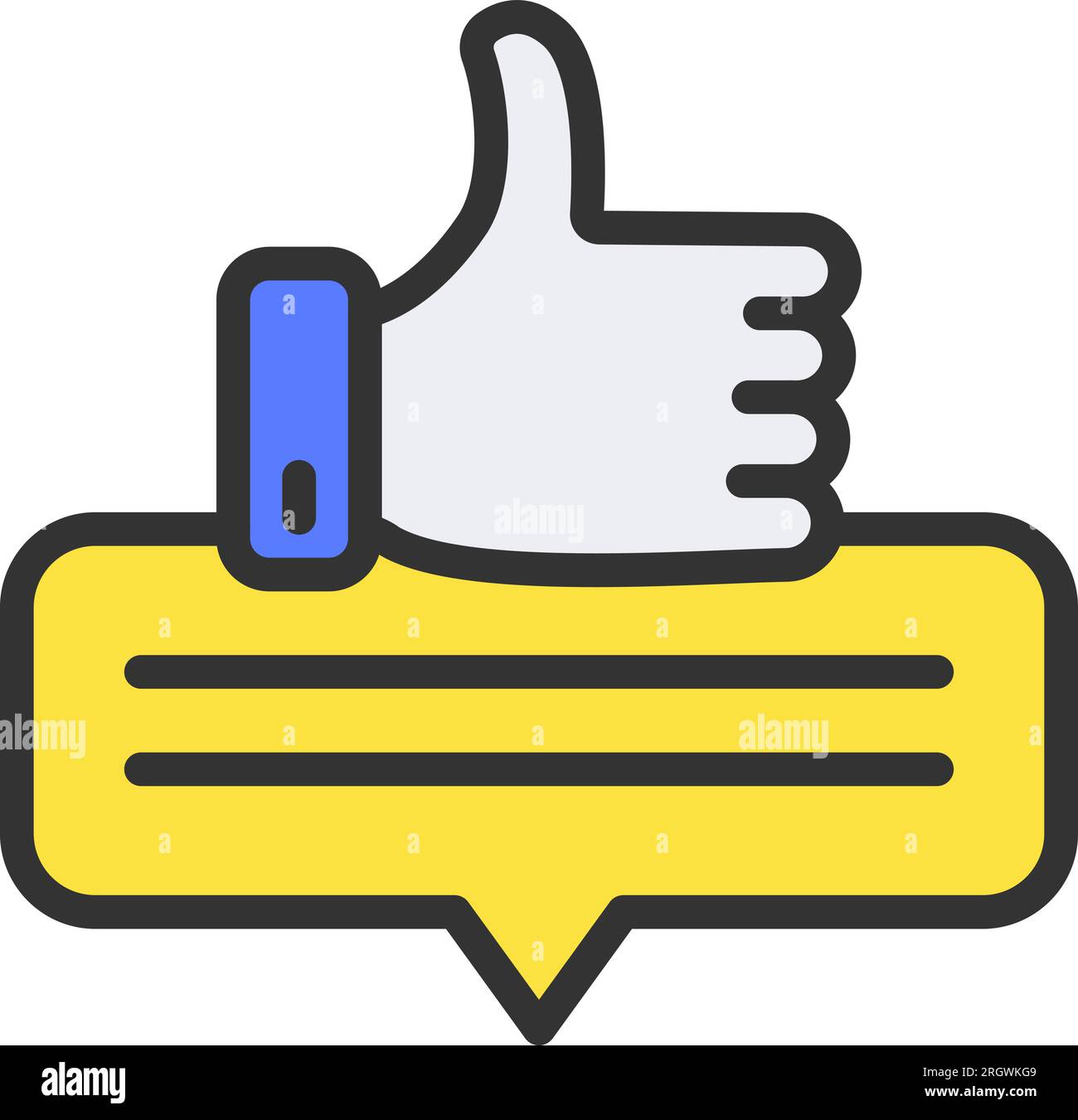 Right Feedback Icon image. Suitable for mobile application. Stock Vector