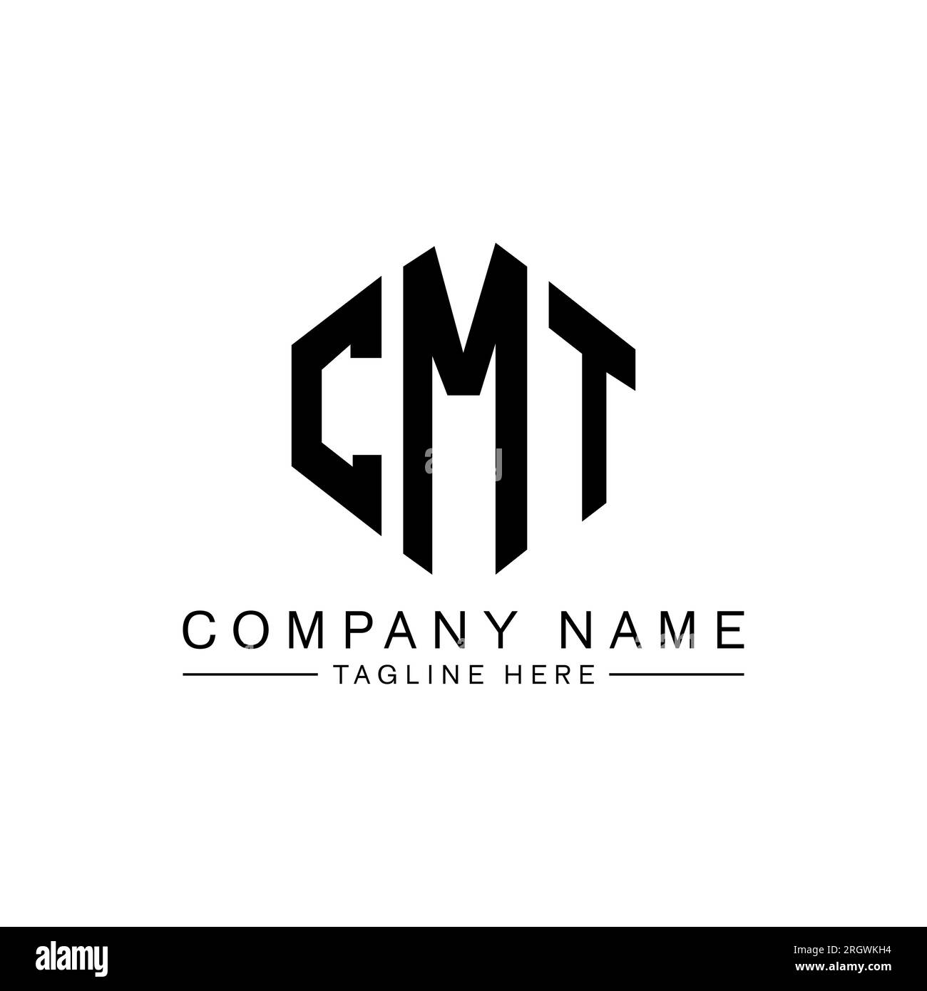 CMT letter logo design with polygon shape. CMT polygon and cube shape