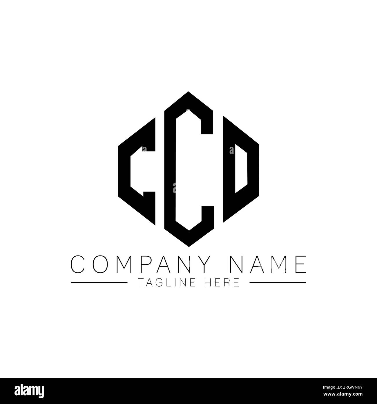 CCO letter logo design with polygon shape. CCO polygon and cube shape
