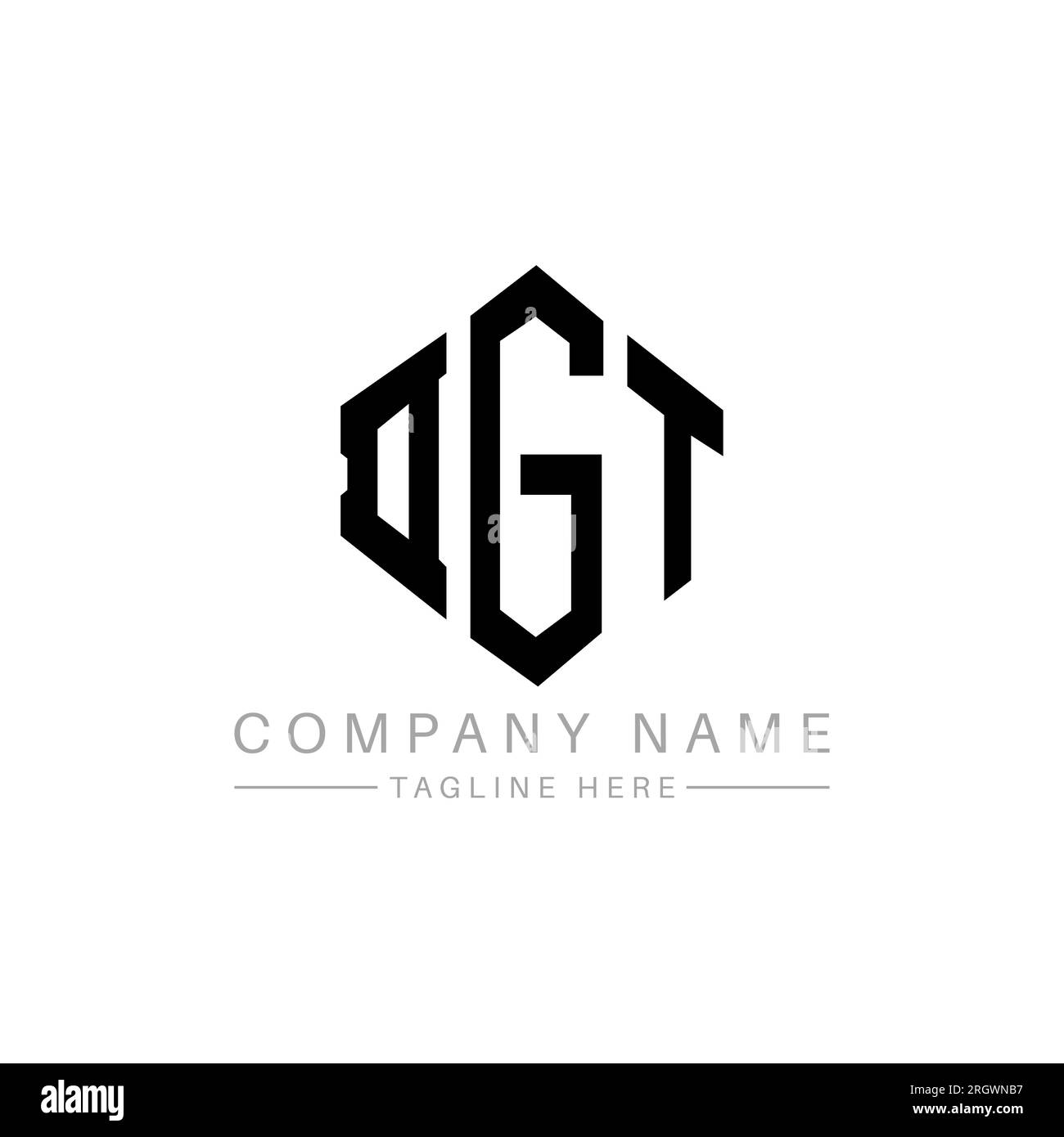 DGT letter logo design with polygon shape. DGT polygon and cube shape
