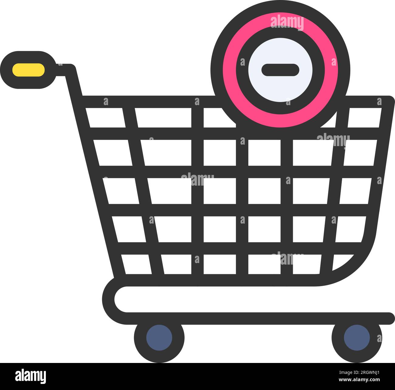 Remove From The Cart Icon image. Suitable for mobile application. Stock Vector