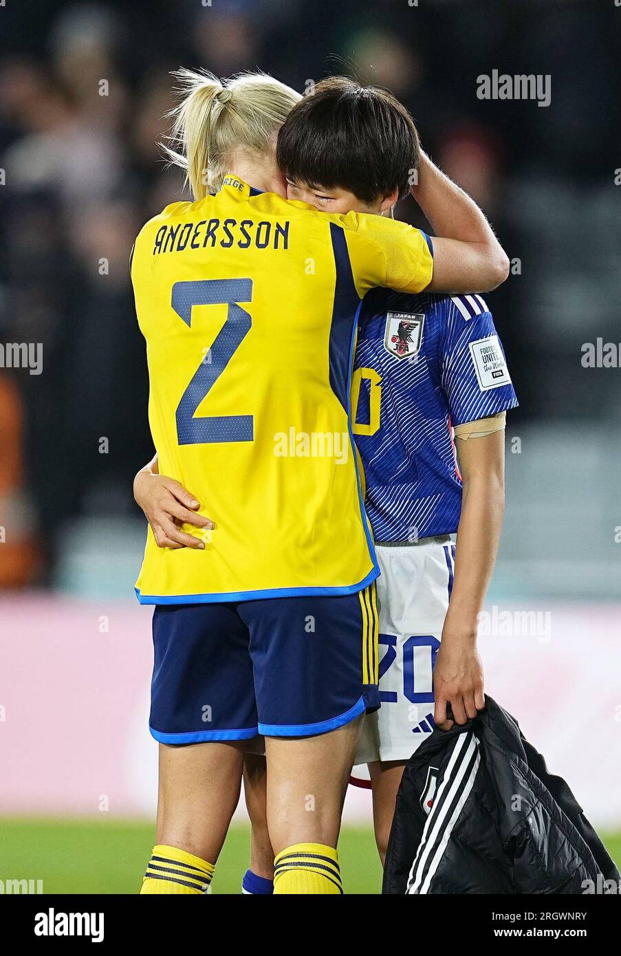 Japans Maika Hamano R Hugs Swedens Jonna Andersson Following Her Teams 2 1 Loss In Their 