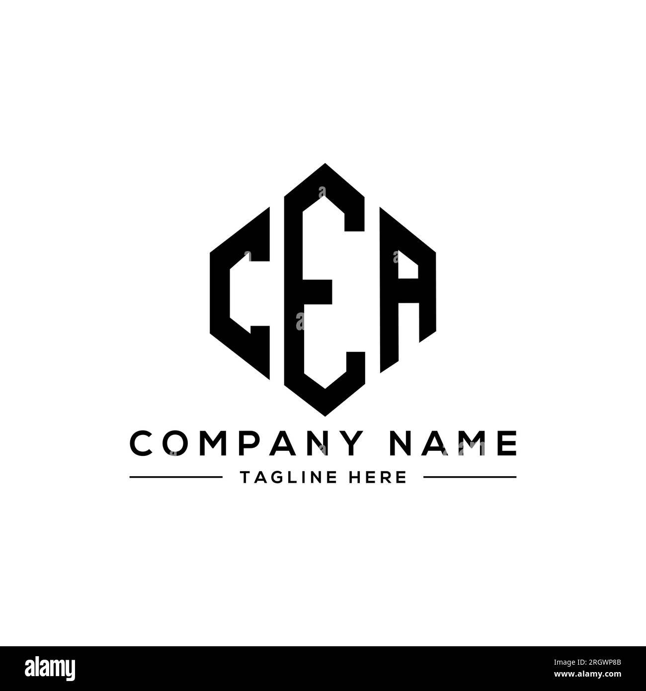 CEA letter logo design with polygon shape. CEA polygon and cube shape ...