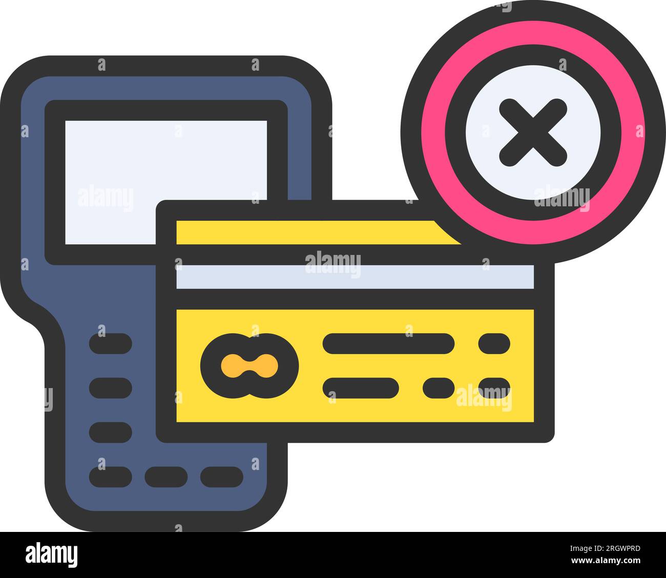 Rejected Icon image. Suitable for mobile application. Stock Vector