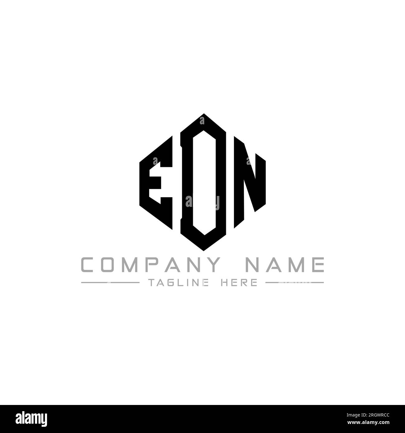 EDN letter logo design with polygon shape. EDN polygon and cube shape logo design. EDN hexagon vector logo template white and black colors. EDN monogr Stock Vector