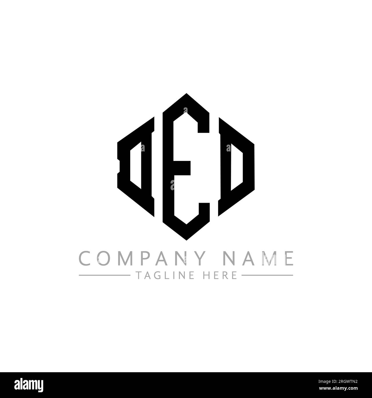 DED letter logo design with polygon shape. DED polygon and cube shape