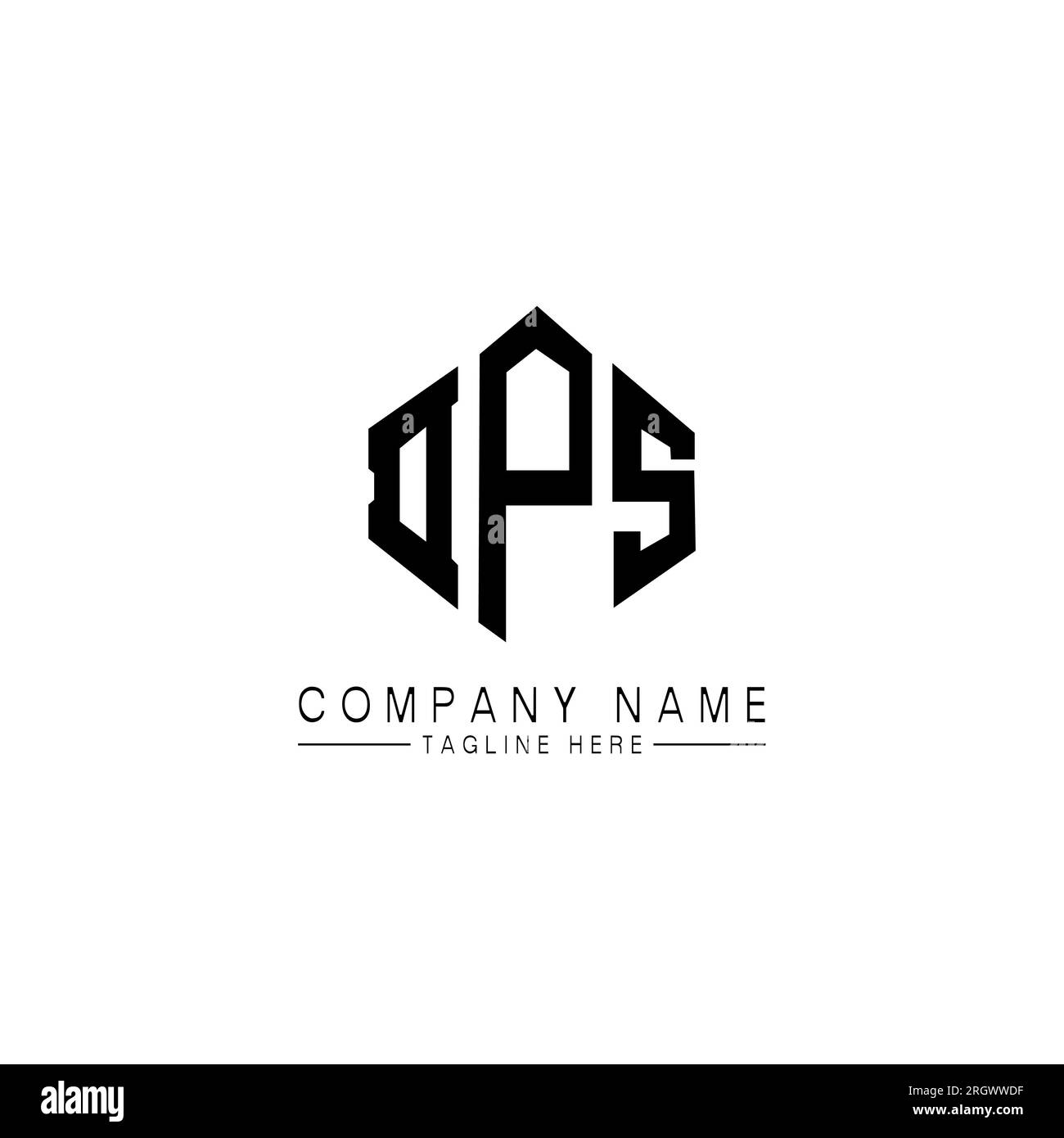 DPS letter logo design with polygon shape. DPS polygon and cube shape