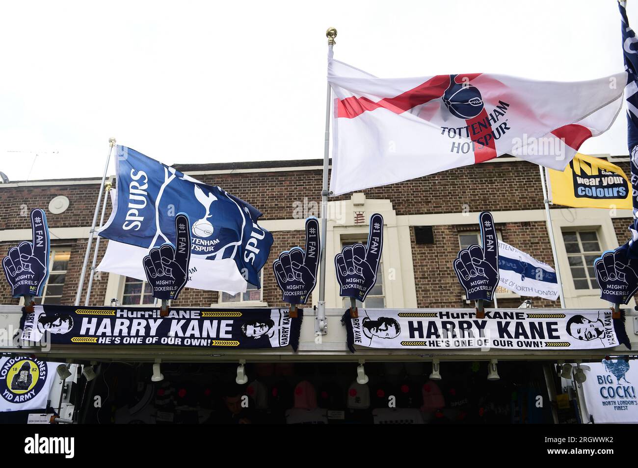 File photo dated 03-05-2015 of Harry Kane merchandise for sale. England captain Harry Kane has said ???it was the time to leave??? as he confirmed his departure from Tottenham in a video on social media. Issue date: Saturday August 12, 2023. Stock Photo