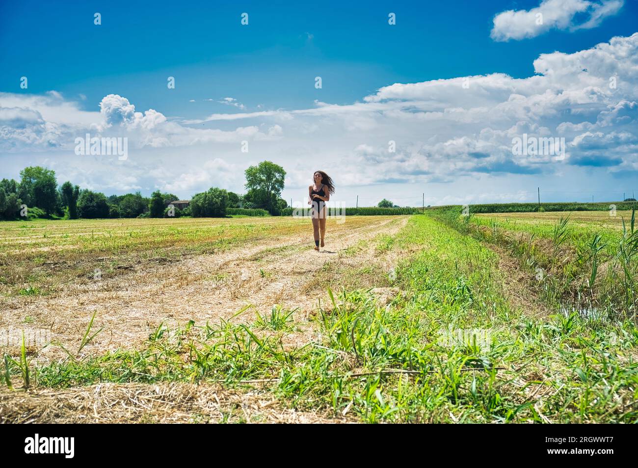 Black one piece one piece swimsuit hi-res stock photography and images ...