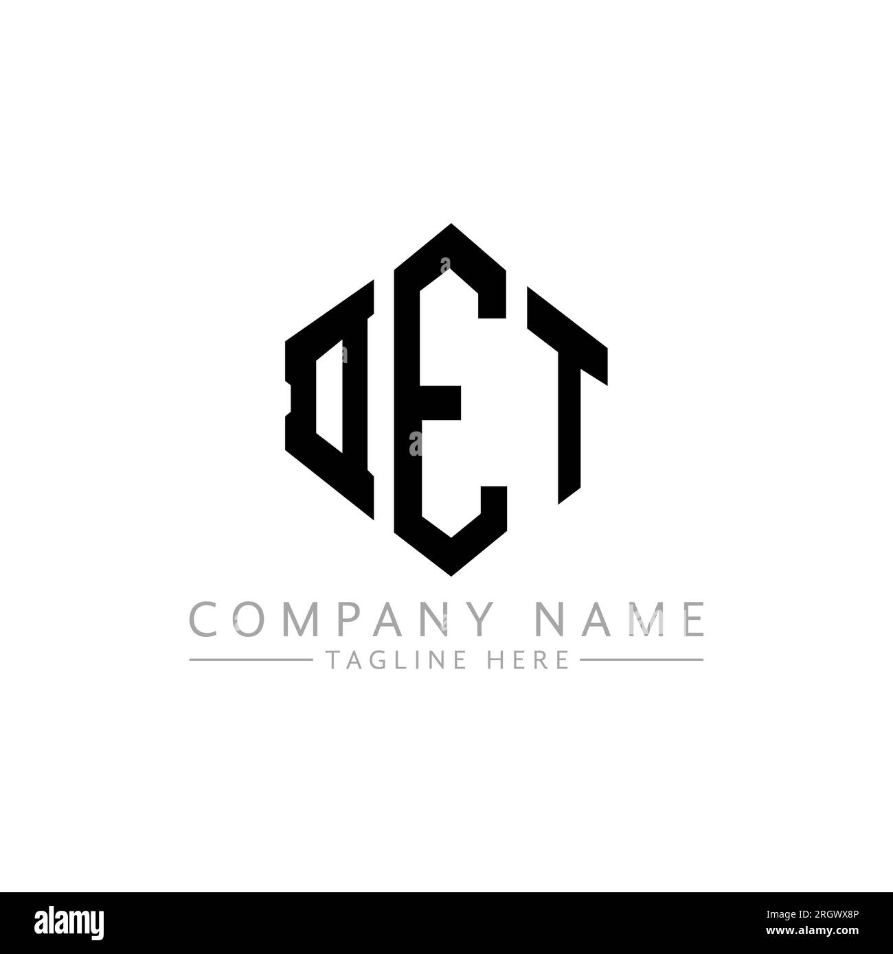 DET letter logo design with polygon shape. DET polygon and cube shape ...