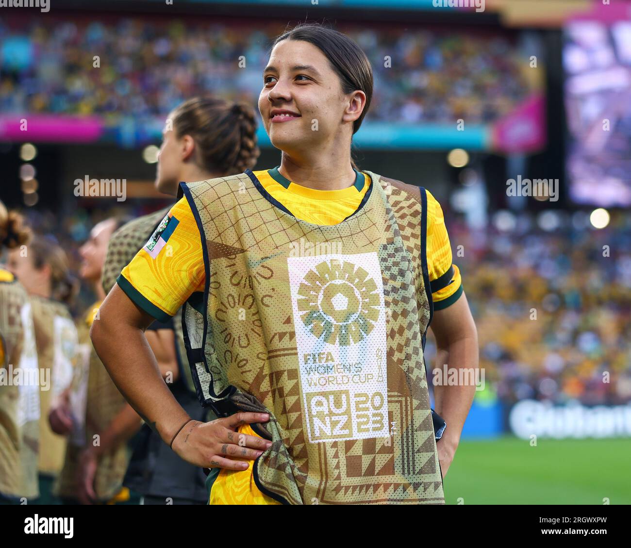 Sam Kerr #20 of Australia on the bench for the FIFA Women's World Cup