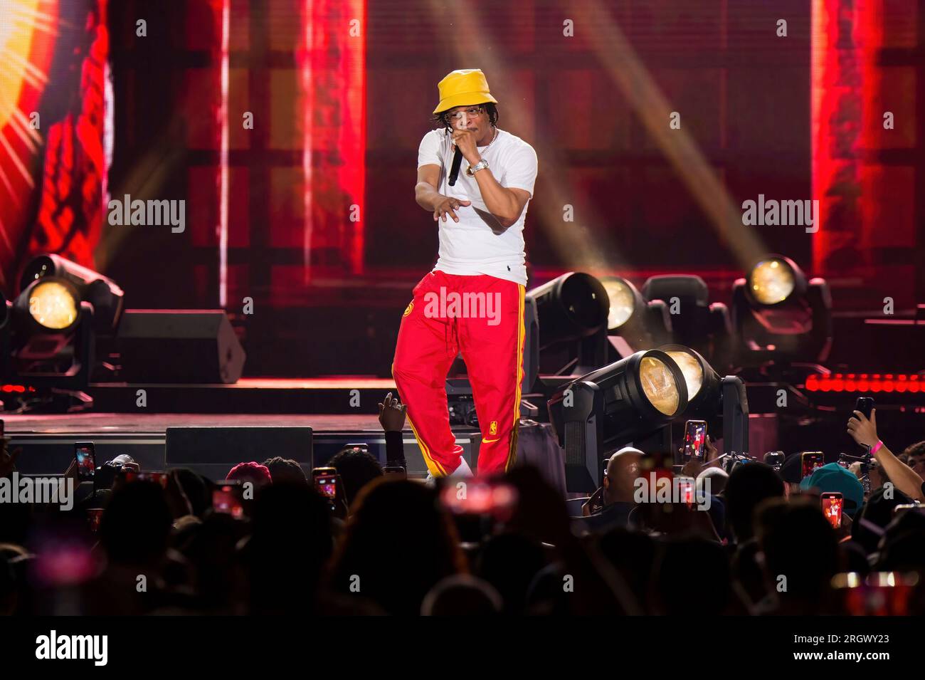 Rapper T.I. performs at Hip-Hop 50 Live, celebrating 50 years of hip ...