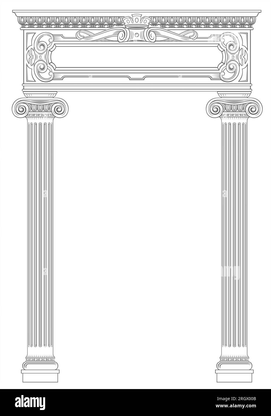 Renaissance style interior architecture cathedral Stock Vector Images