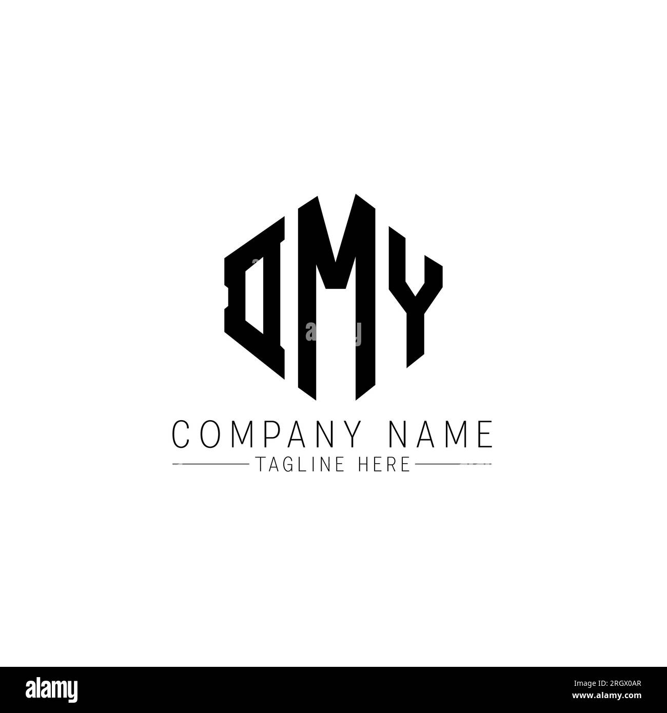 DMY letter logo design with polygon shape. DMY polygon and cube shape ...