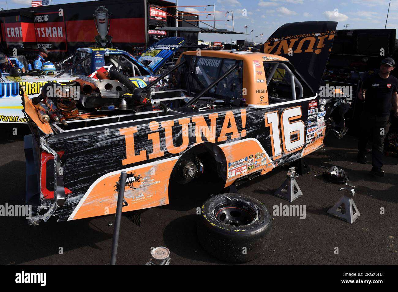 INDIANAPOLIS, IN - AUGUST 11: Tyler Ankrum (#16 Hattori Racing LiUNA ...