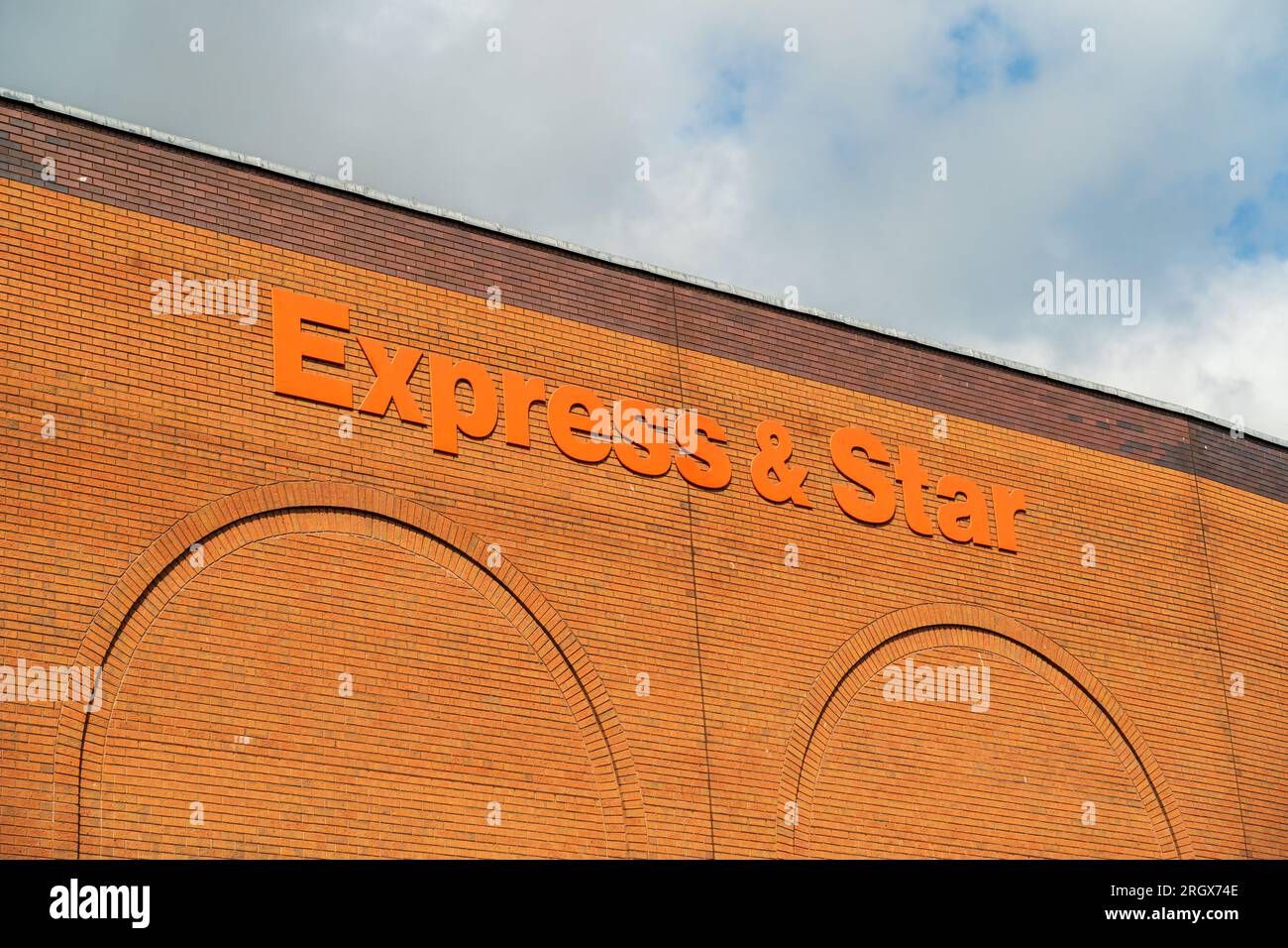 Wolverhampton, UK August 11 2023 Signage of the Express and Star