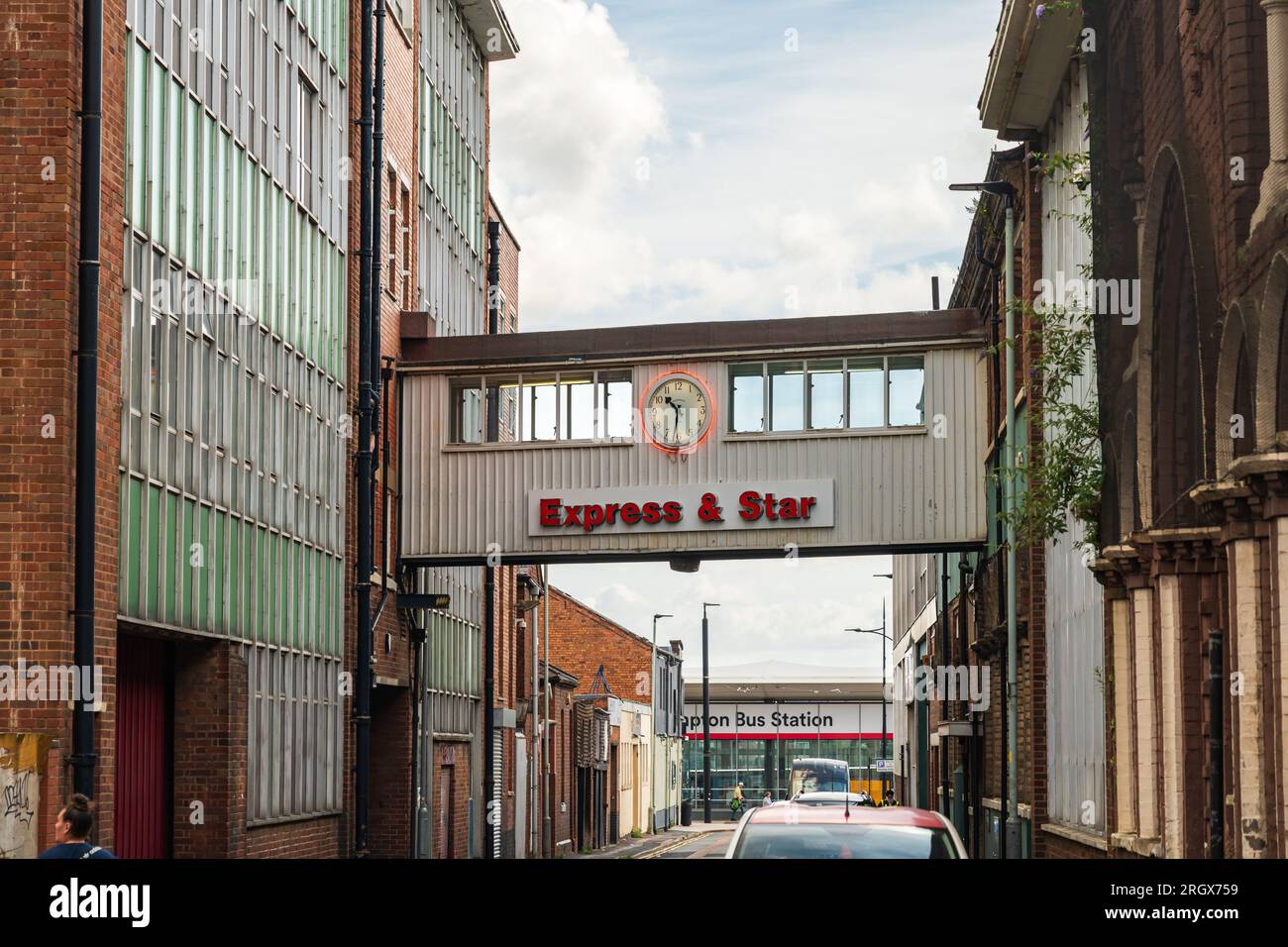 Wolverhampton, UK August 11 2023 Signage of the Express and Star