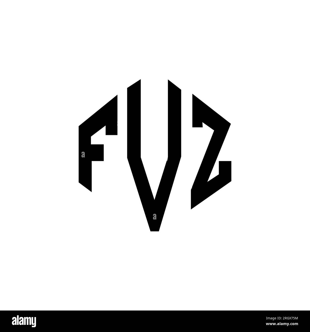 Fvz logo design Black and White Stock Photos & Images - Alamy
