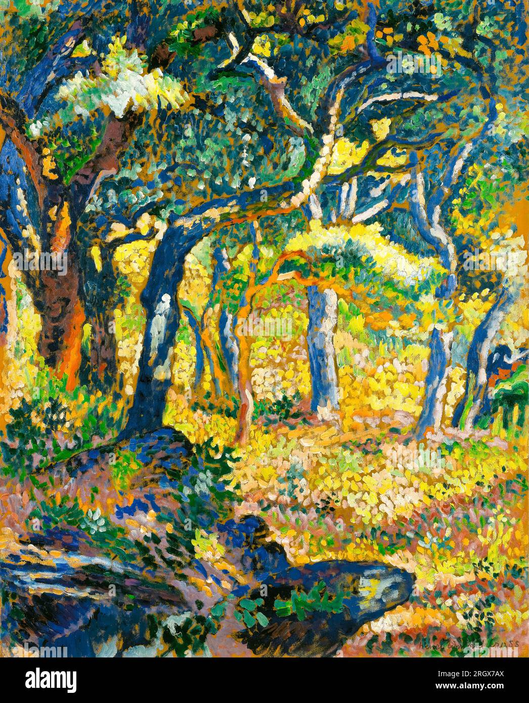 Henri Edmond Cross, A Clearing in Provence (Study), painting before 1910 Stock Photo