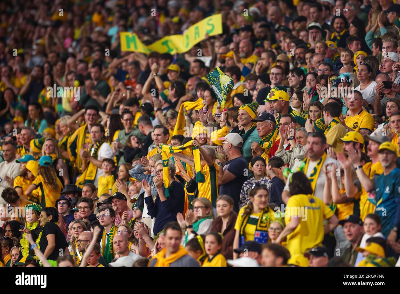Australia fans watch the penalty shoot out during the FIFA Women's