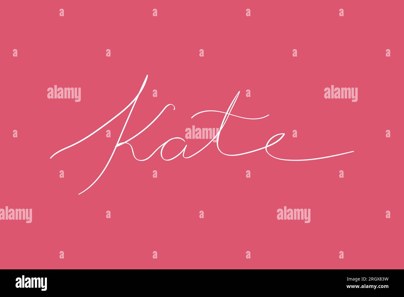 Female name Kate. Girl’s name Handwritten lettering calligraphy