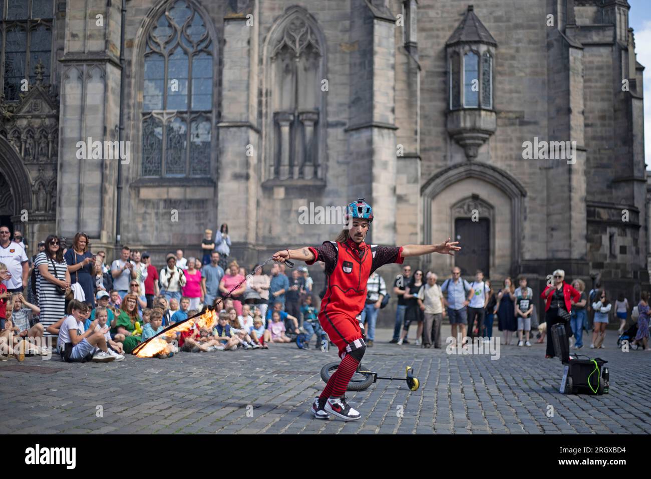 Street Performer, Edinburgh Festival Fringe, Scotland, 2023 Stock Photo
