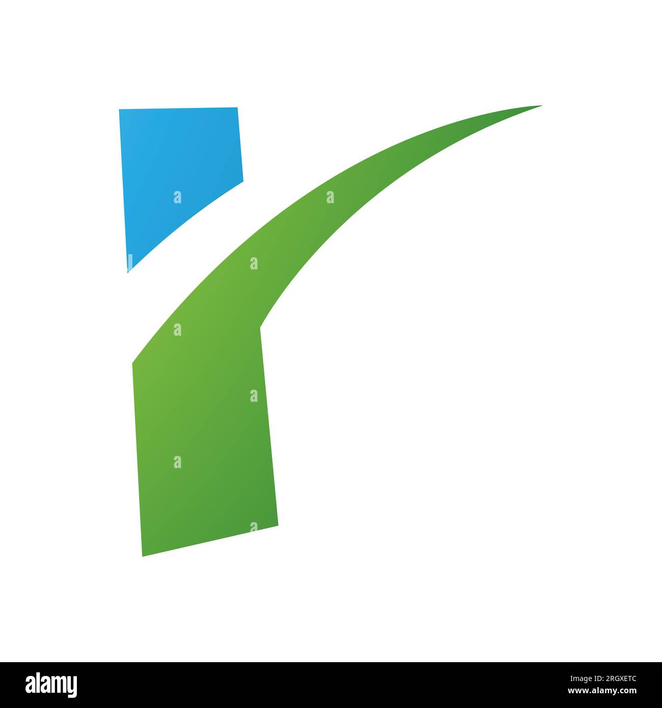 Green and Blue Spiky Shaped Letter R Icon on a White Background Stock ...