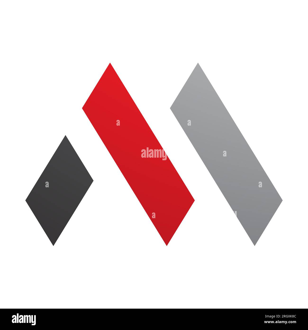 Red and Black Letter M Icon with Rectangles on a White Background Stock ...