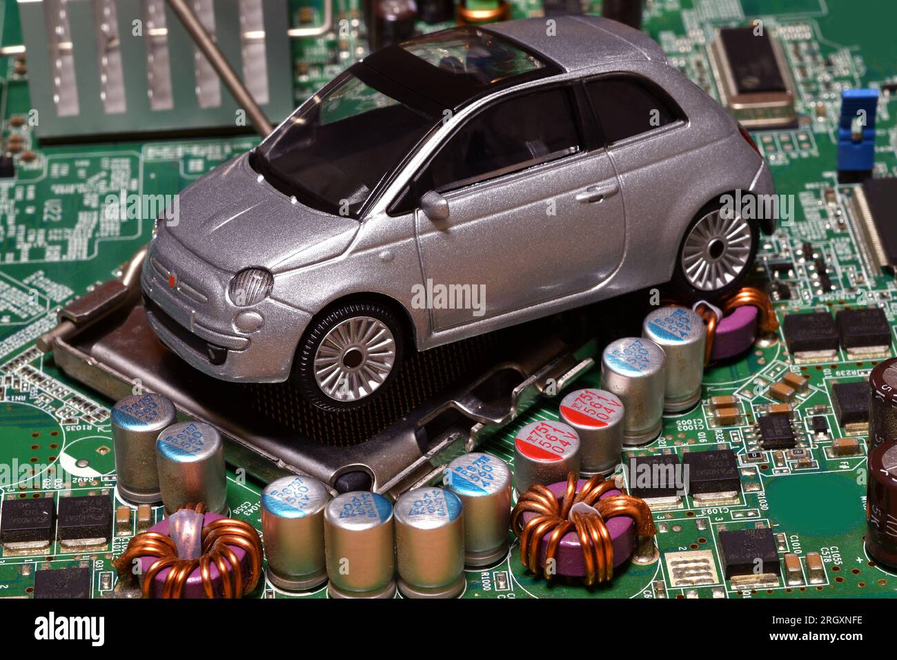 Toy car with CPU. The shortage of microchips and semiconductors creates