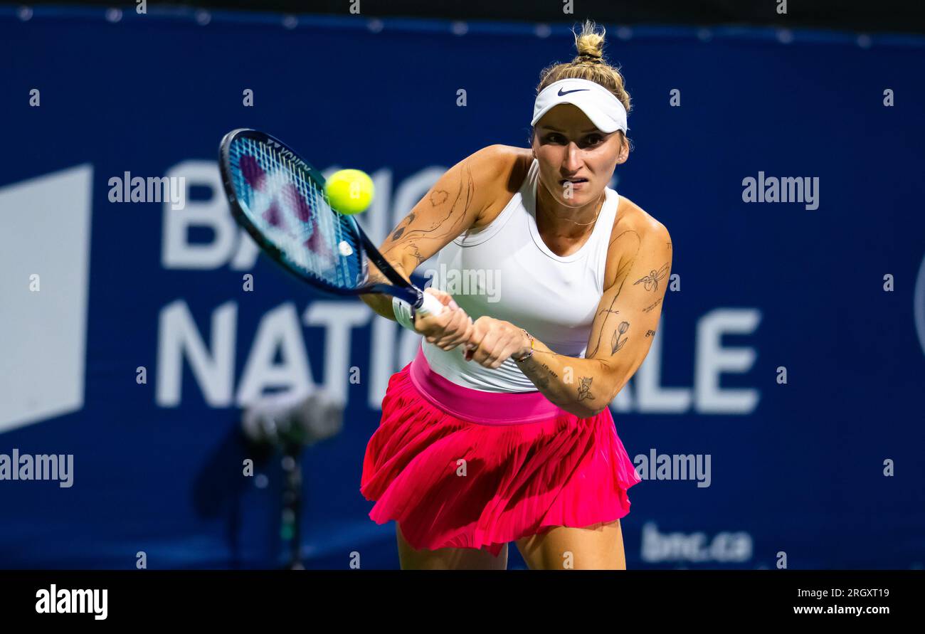 Marketa Vondrousova of the Czech Republic during the 2023 Omnium Banque Nationale, WTA 1000