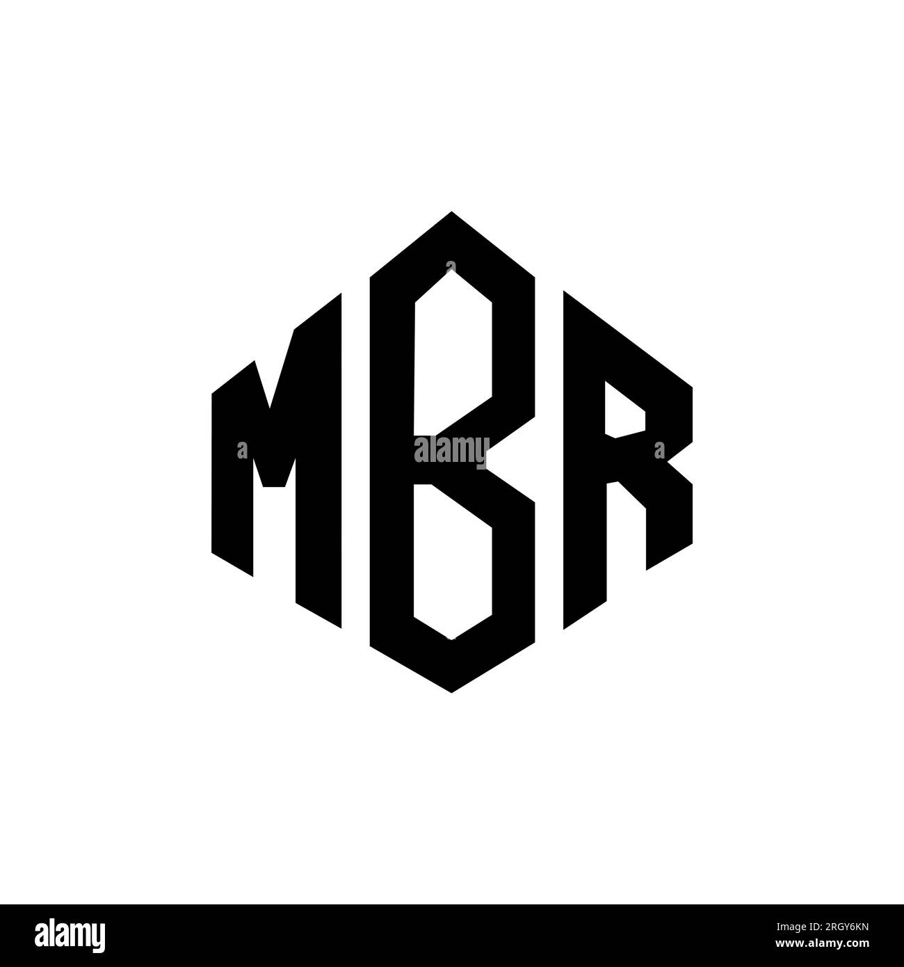 MBR letter logo design with polygon shape MBR polygon and cube shape MBR letter logo design with polygon shape MBR polygon and cube shape