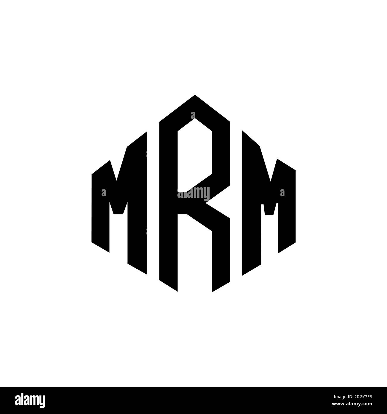 MRM letter logo design with polygon shape. MRM polygon and cube shape ...