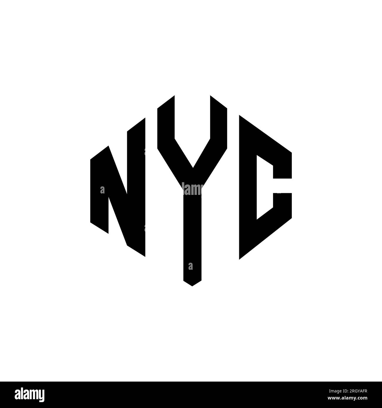 NYC letter logo design with polygon shape. NYC polygon and cube shape logo  design. NYC hexagon vector logo template white and black colors. NYC monogr  Stock Vector Image & Art - Alamy
