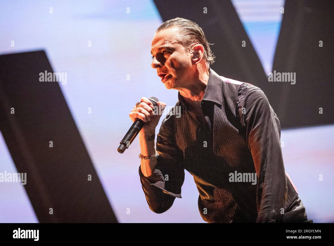 Oslo, Norway. 11th Aug, 2023. The English band Depeche Mode performs a live concert at the Telenor Arena in Oslo. Here singer and songwriter Dave Gahan is seen live on stage. (Photo Credit: Gonzales Photo/Alamy Live News Stock Photo