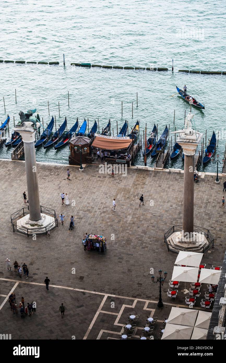 Love blossoms in Venice's enchanting outdoor pre-wedding shoot. Stock Photo