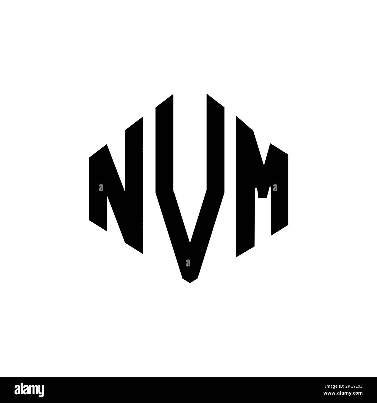 Nvm letter logo design with polygon shape nvm polygon and cube shape