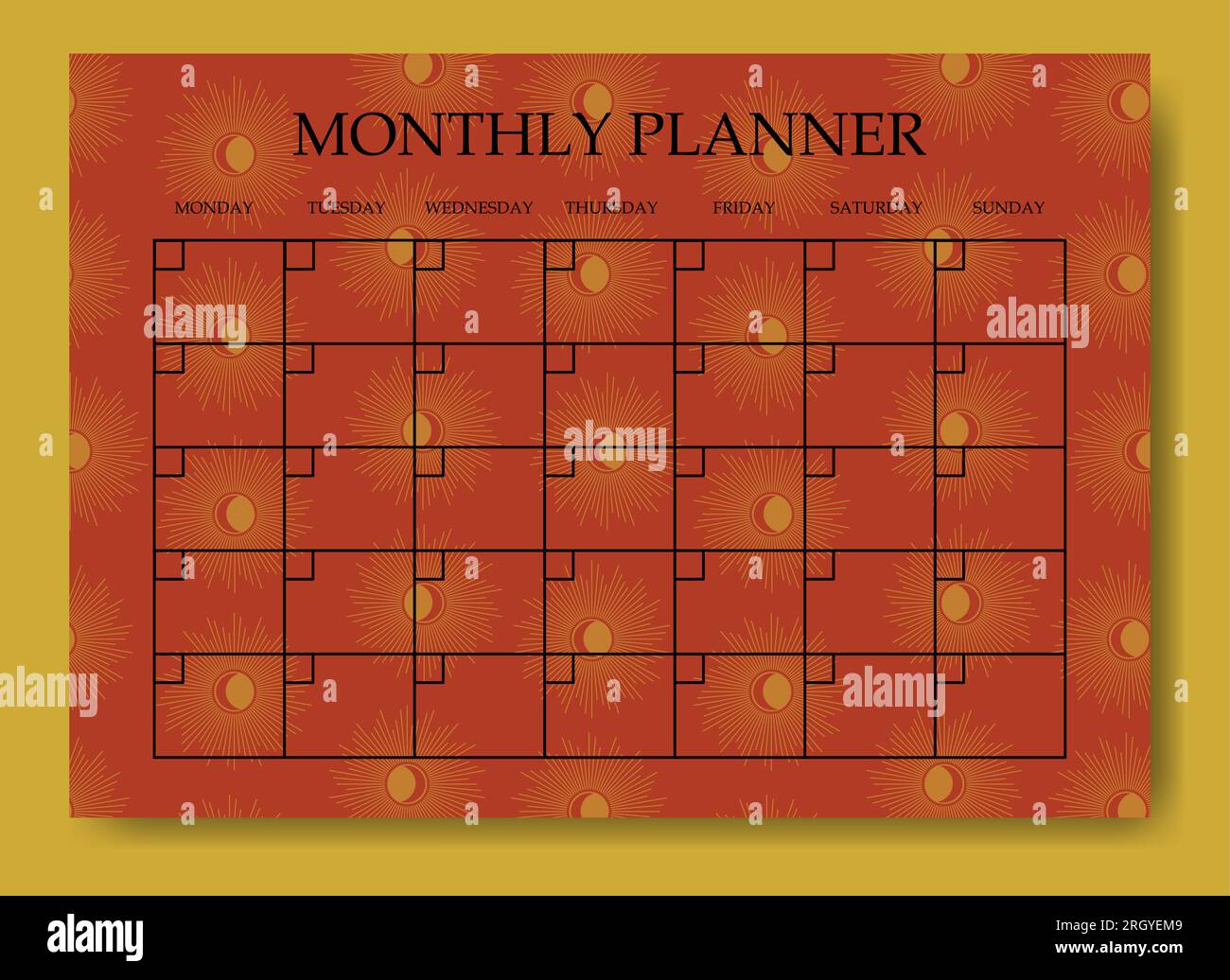 Monthly planner minimalist page design. Categories of notes Stock ...
