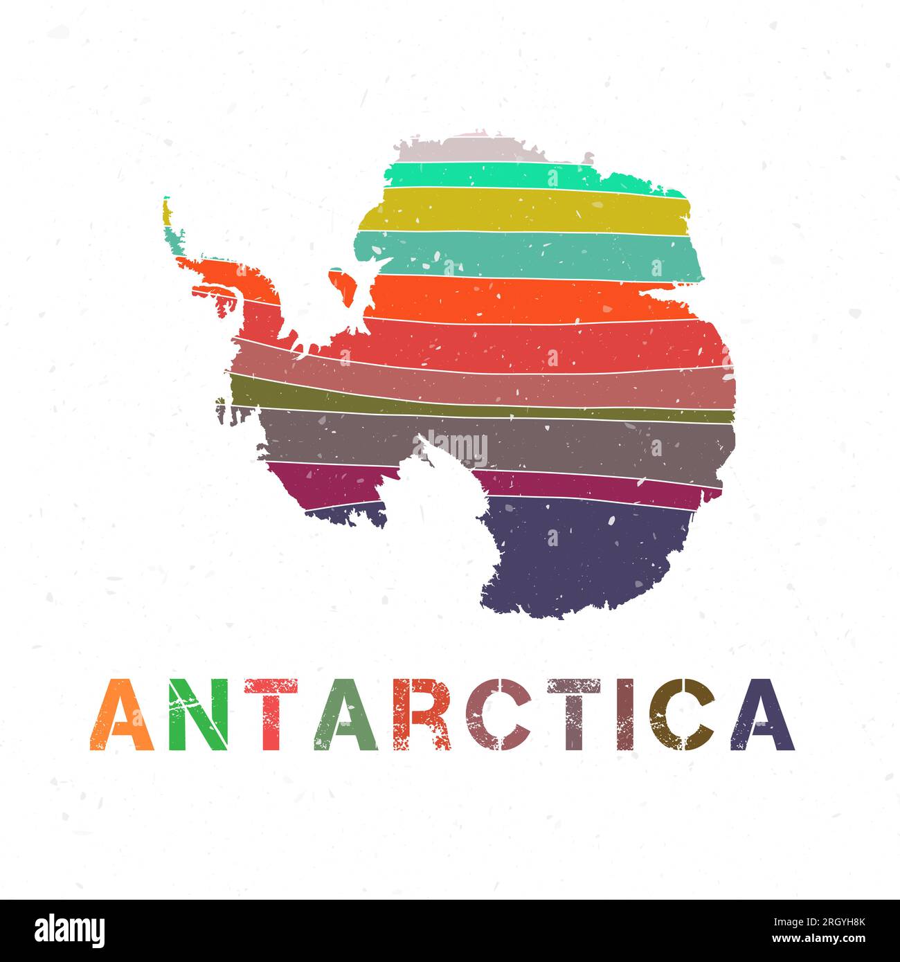 Antarctica map design. Shape of the country with beautiful geometric