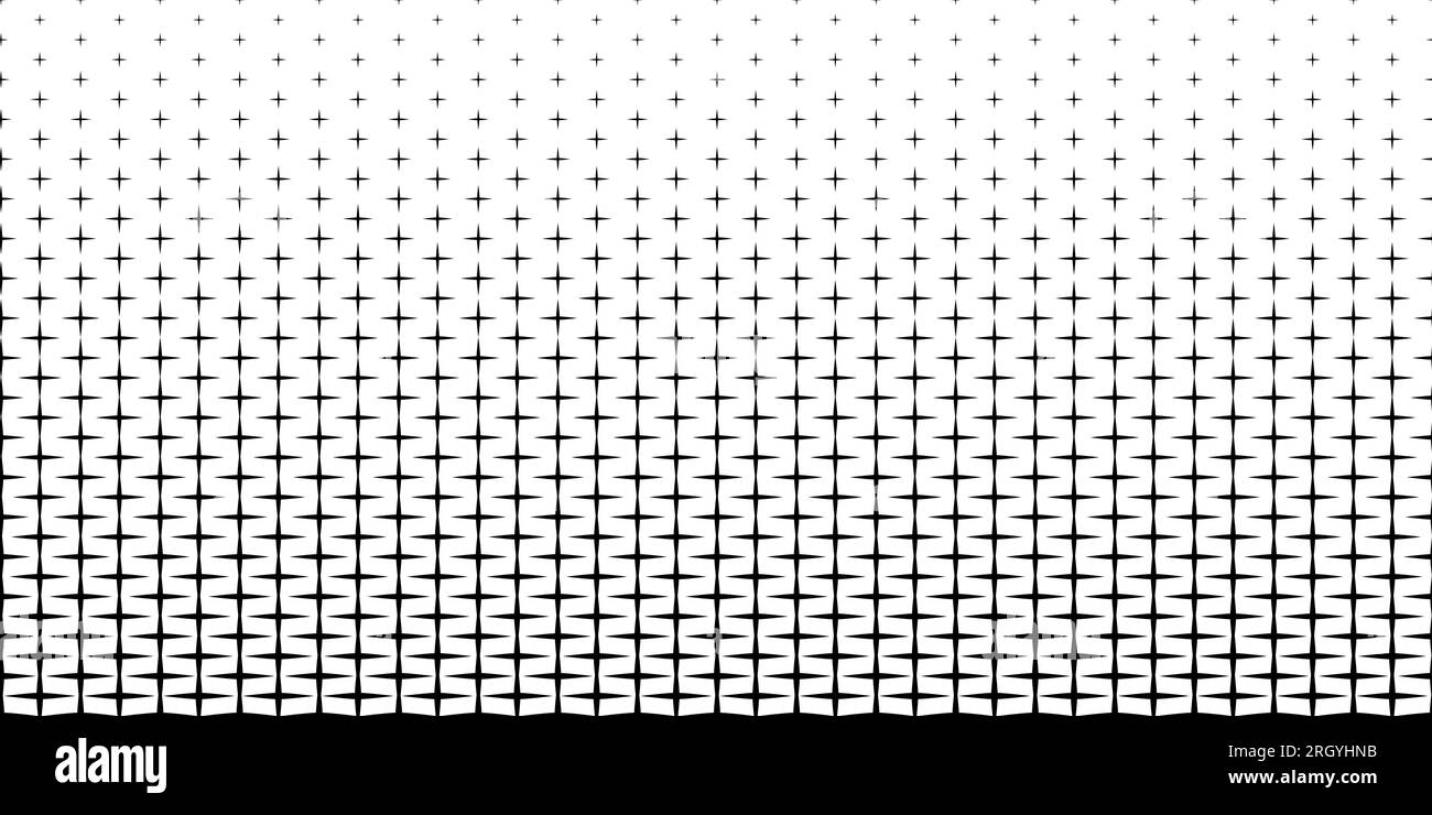 Star fade pattern. Faded halftone black spark isolated on white