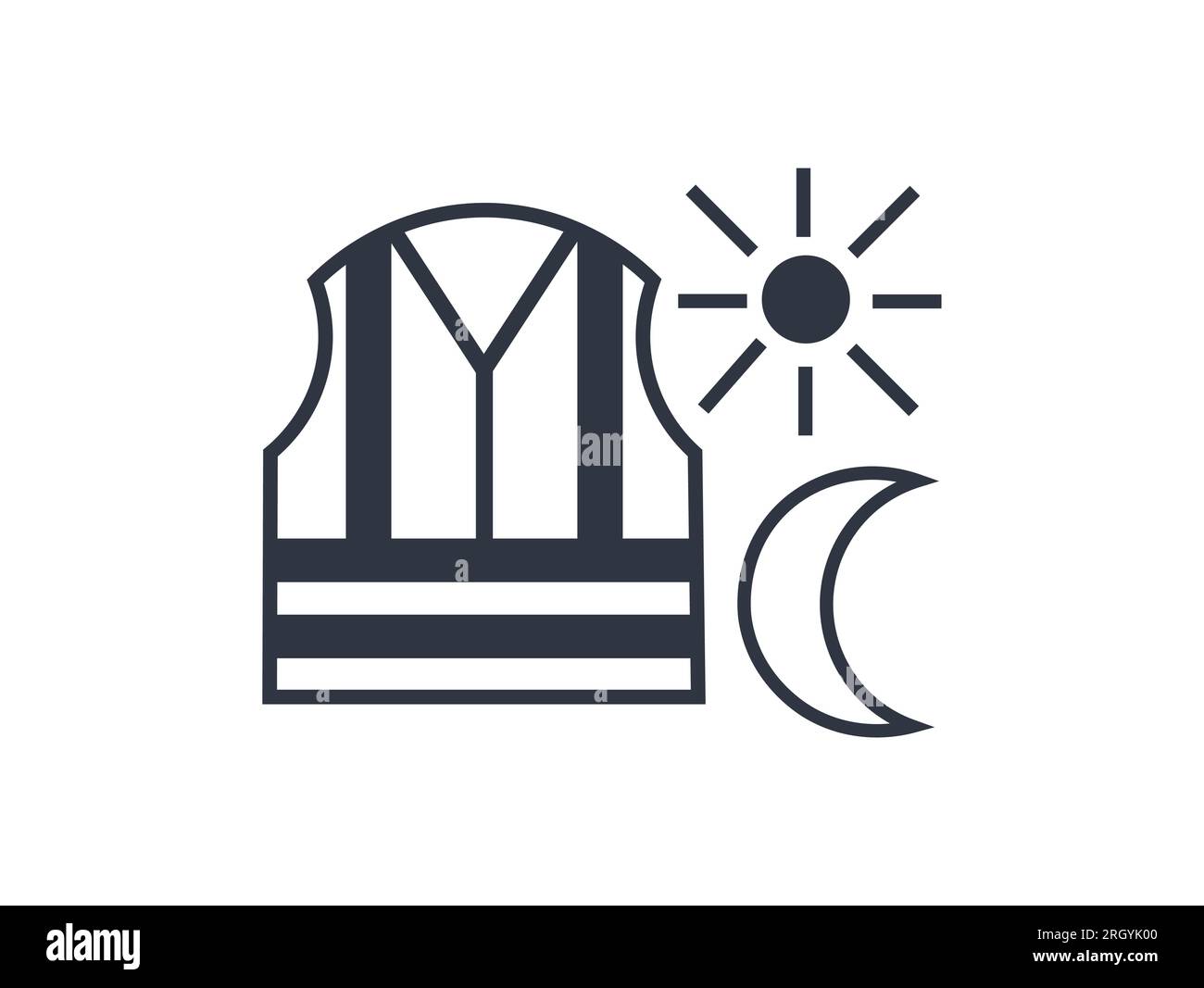 Symbol for Protective clothing for dark conditions. Vector illustration