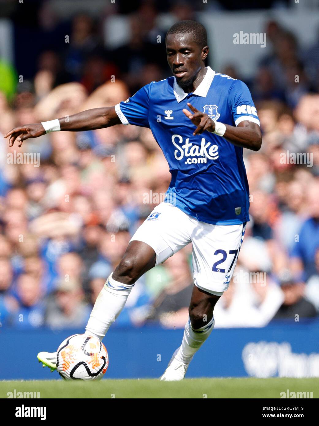 Everton's Idrissa Gueye during the Premier League match at Goodison Park, Liverpool. Picture date: Saturday August 12, 2023. Stock Photo