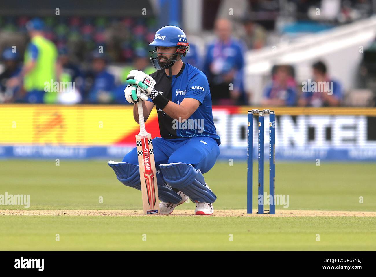 London, UK. 12th Aug, 2023. London Spirit's Daryl Mitchell batting as the London Spirit take on the Trent Rockets in The Hundred men's competition at Lords. Credit: David Rowe/Alamy Live News Stock Photo