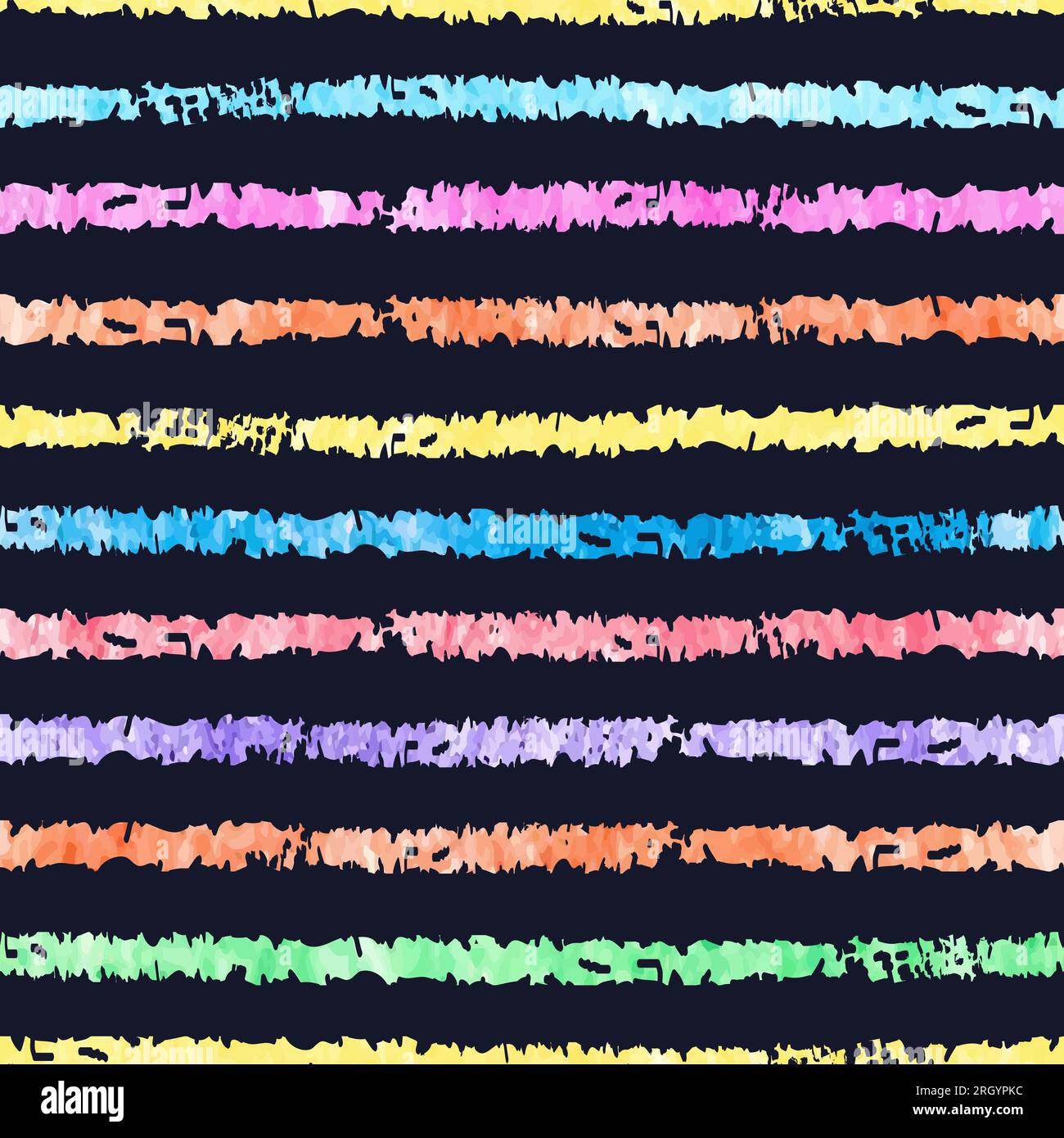 Abstract vector striped seamless pattern. Colorful lines, brush strokes. Stock Vector